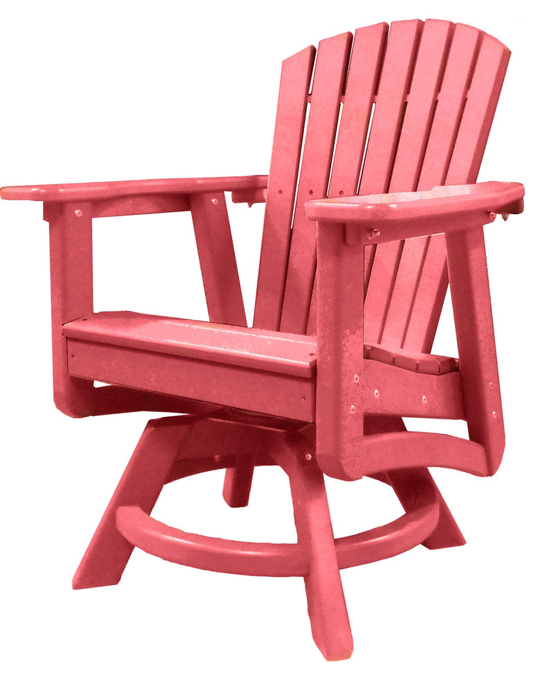 POLY LUMBER Coastal Views Swivel Dining Chair - Cardinal Red
