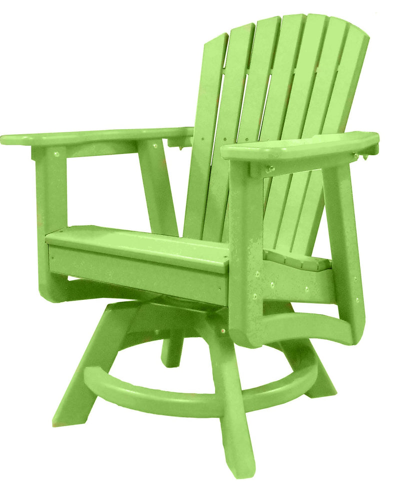 POLY LUMBER Coastal Views Swivel Dining Chair - Lime Green