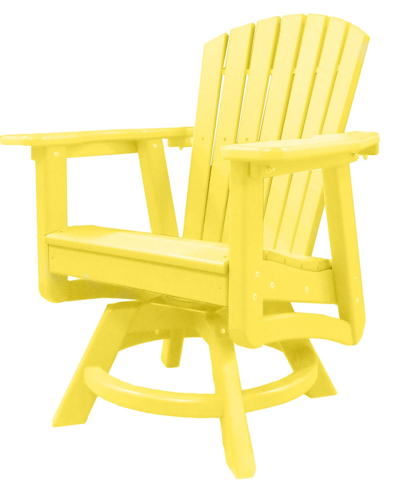POLY LUMBER Coastal Views Swivel Dining Chair - Yellow