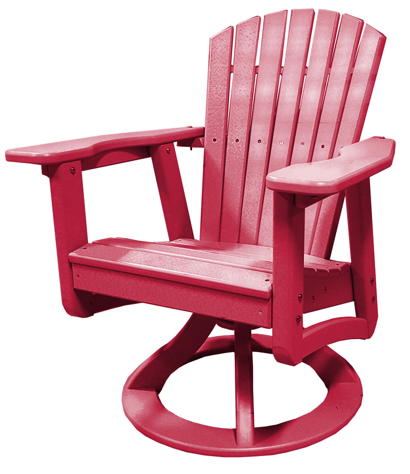 POLY LUMBER Rock n Relax Swivel Rocking Chair - Cardinal Red