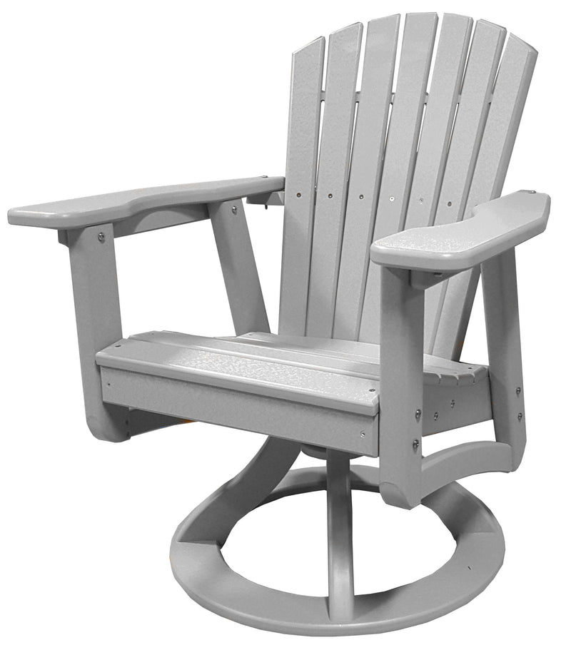 POLY LUMBER Rock n Relax Swivel Rocking Chair - Grey