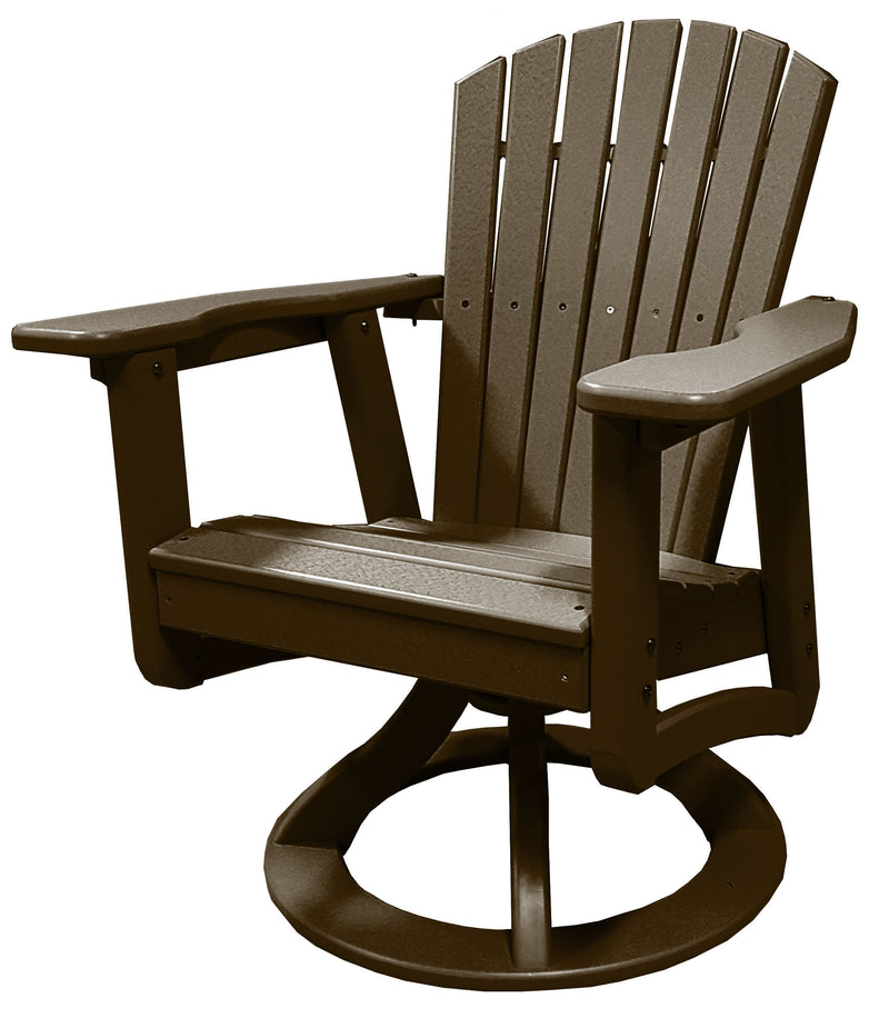 POLY LUMBER Rock n Relax Swivel Rocking Chair - Mocha