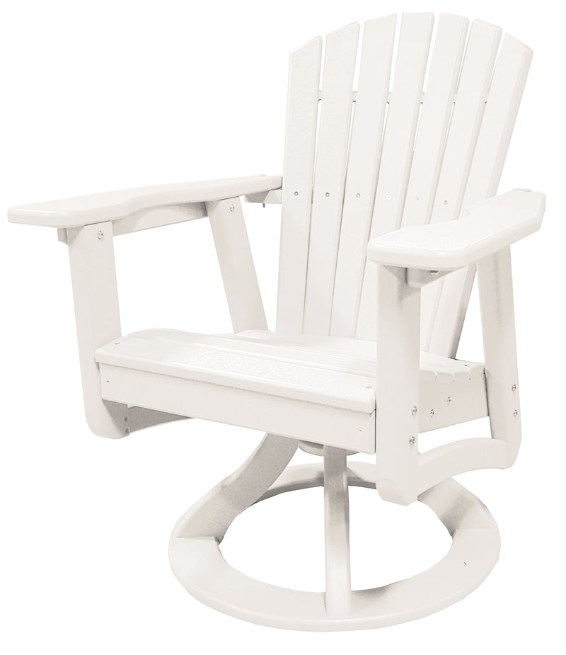 POLY LUMBER Rock n Relax Swivel Rocking Chair - White