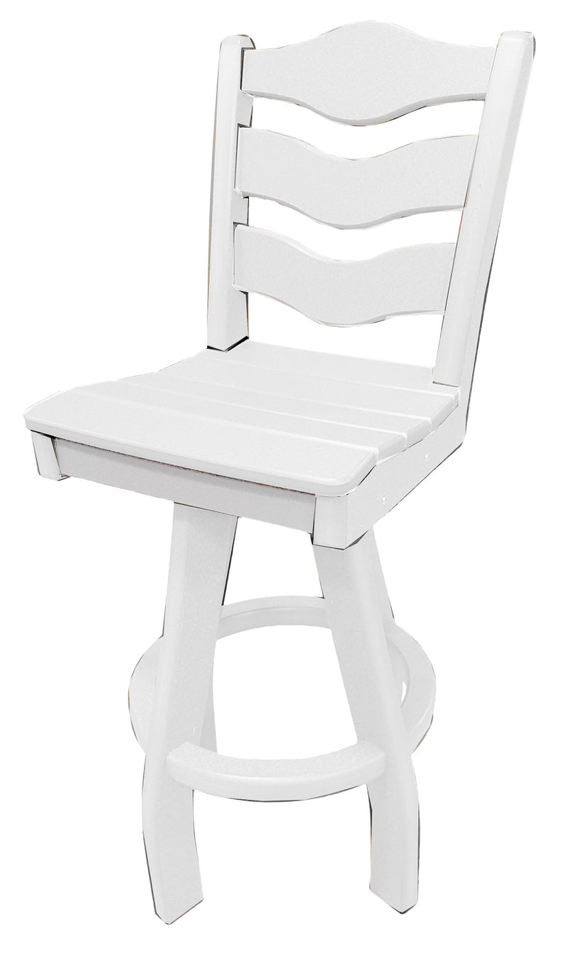 POLY LUMBER Sun n Sand Swivel Bar Chair - White