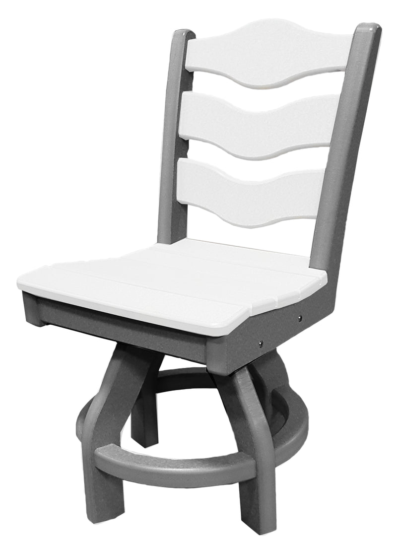 POLY LUMBER Sun n Sand Swivel Dining Chair - White/Grey