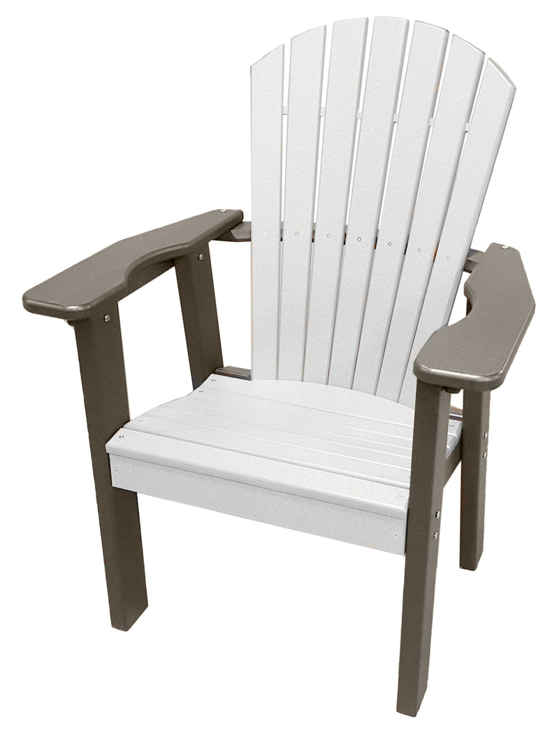 POLY LUMBER Sensual Seaside Upright Chair - White/Sandstone