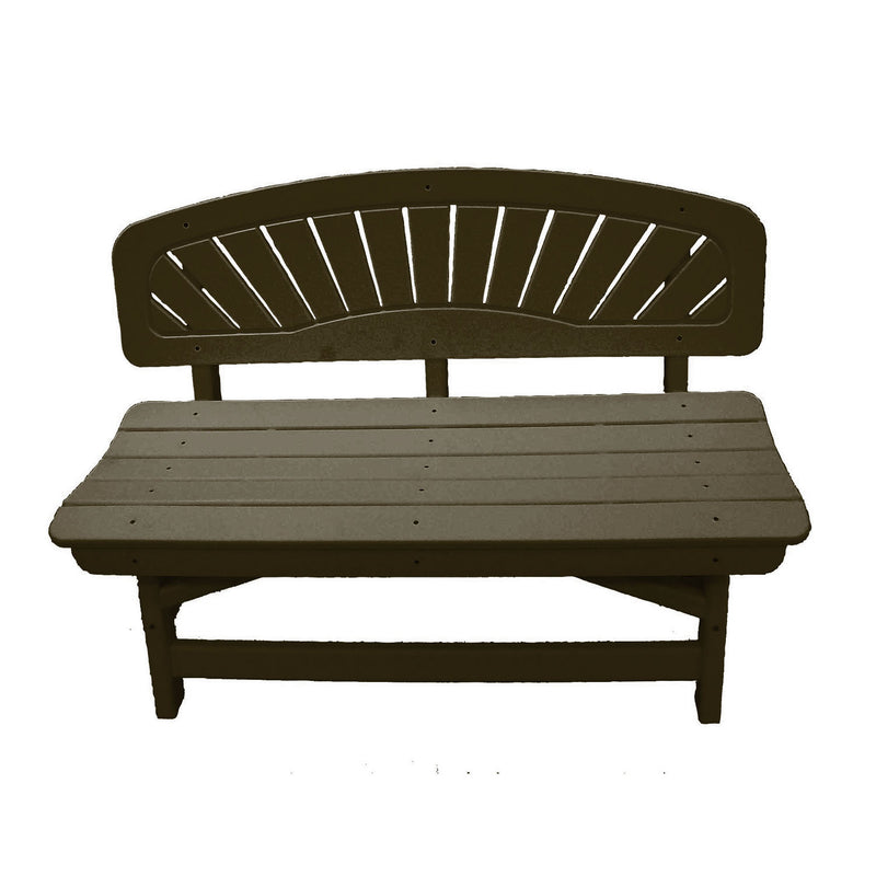 POLY LUMBER On the Dock Classic Bench - Mocha