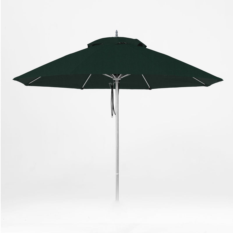 Oca 9' Octagon Outdoor Umbrella - Dark Grey/Brushed Aluminum