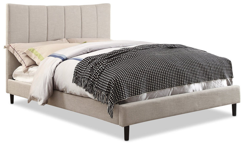 Caterina King Upholstered Platform Bed - Taupe