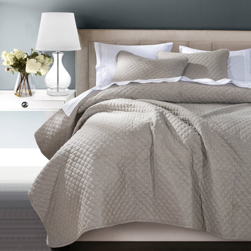 Waterville 3 Pc. Full/Queen Coverlet Set - Taupe