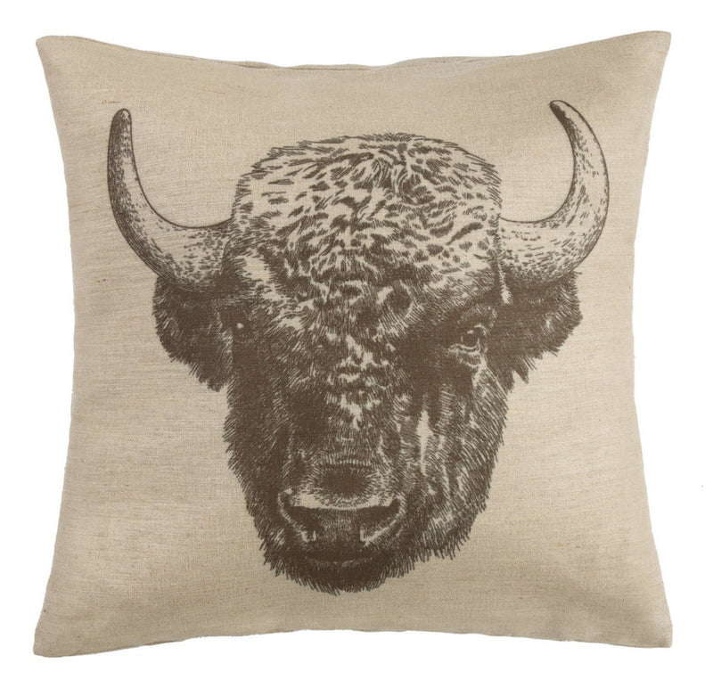 Marcos Buffalo Decorative Pillow - Tan