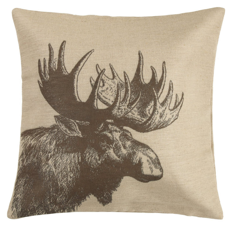 Marcos Moose Decorative Pillow - Tan