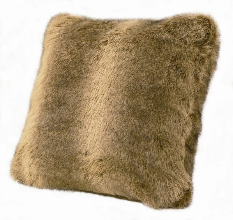 Carrefour Faux Fur Decorative Pillow - Tan
