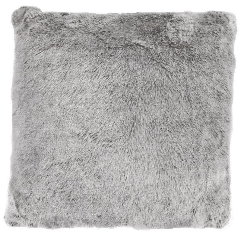 Ciudad Faux Fur Decorative Pillow - Grey