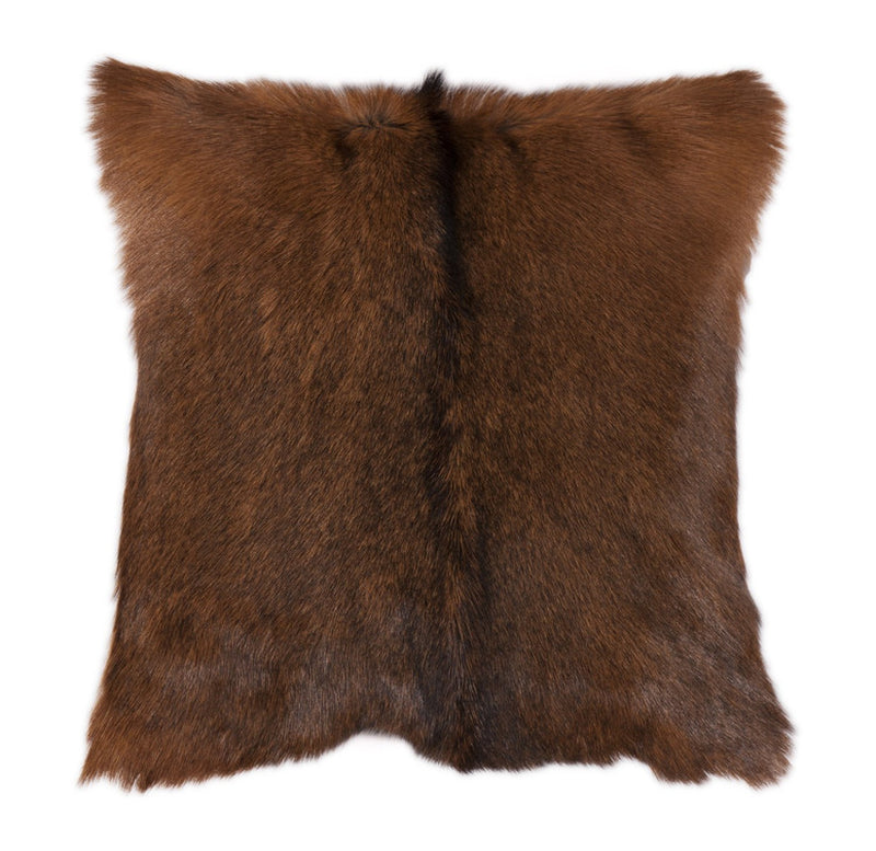 Nindiri Goat Fur Decorative Pillow - Brown