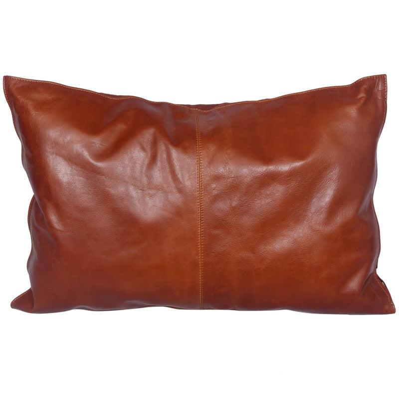 Nindiri Genuine Leather Decorative Pillow - Brown