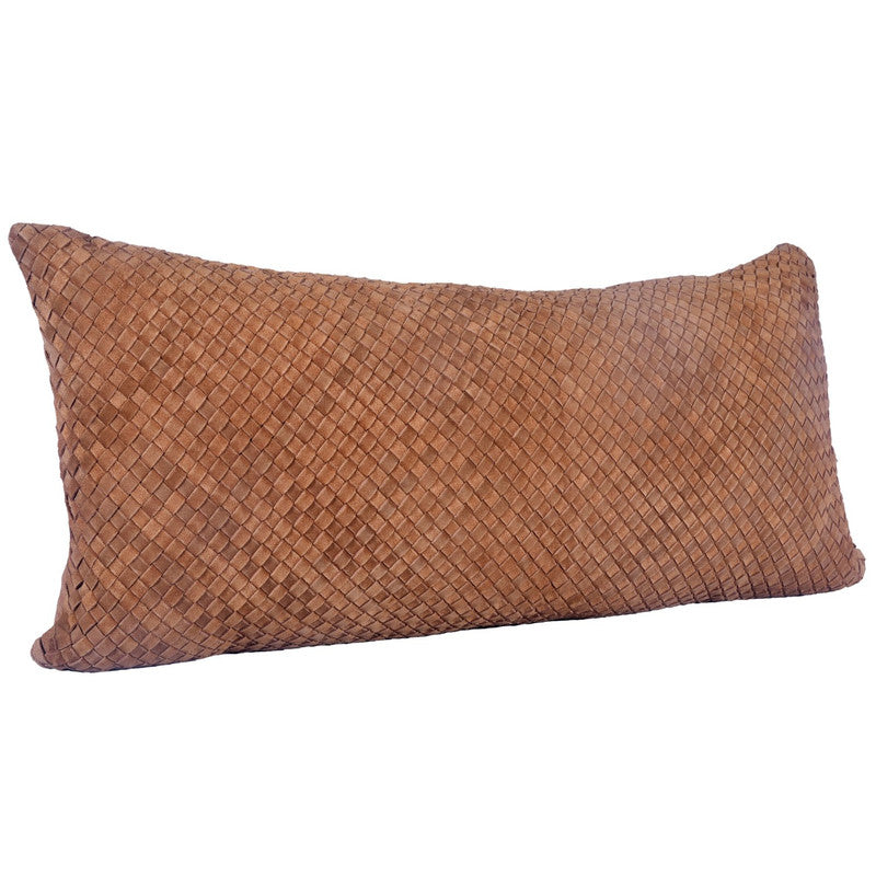 Siuna Leather Decorative Pillow - Tan
