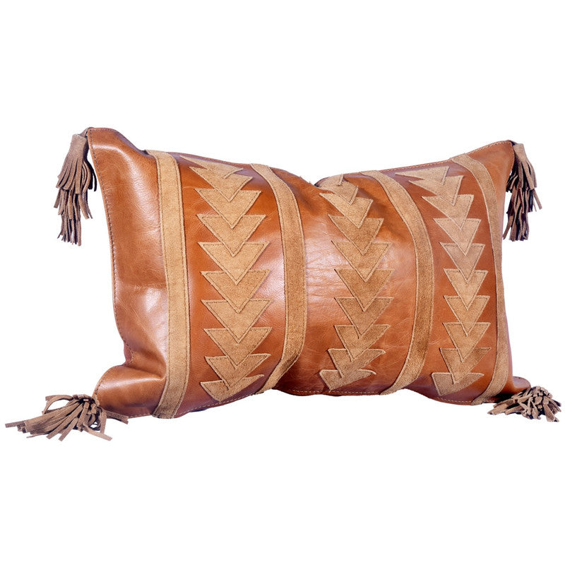 Nindiri Leather Decorative Pillow - Tan