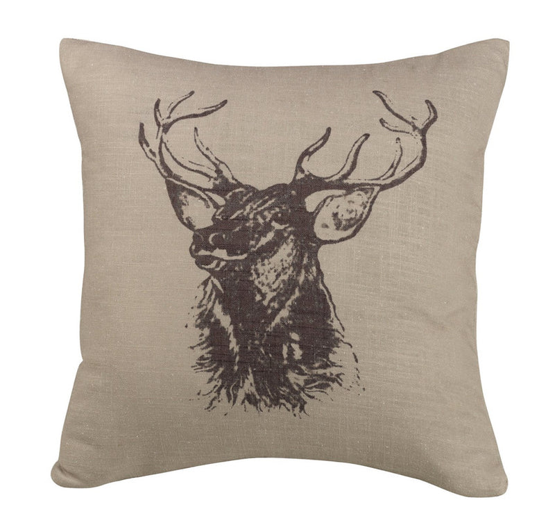 Ocotal Elk Decorative Pillow - Tan/Brown