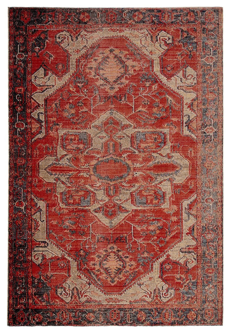 Mikras VII Area Rug - 8'10" X 12' - Red/Blue