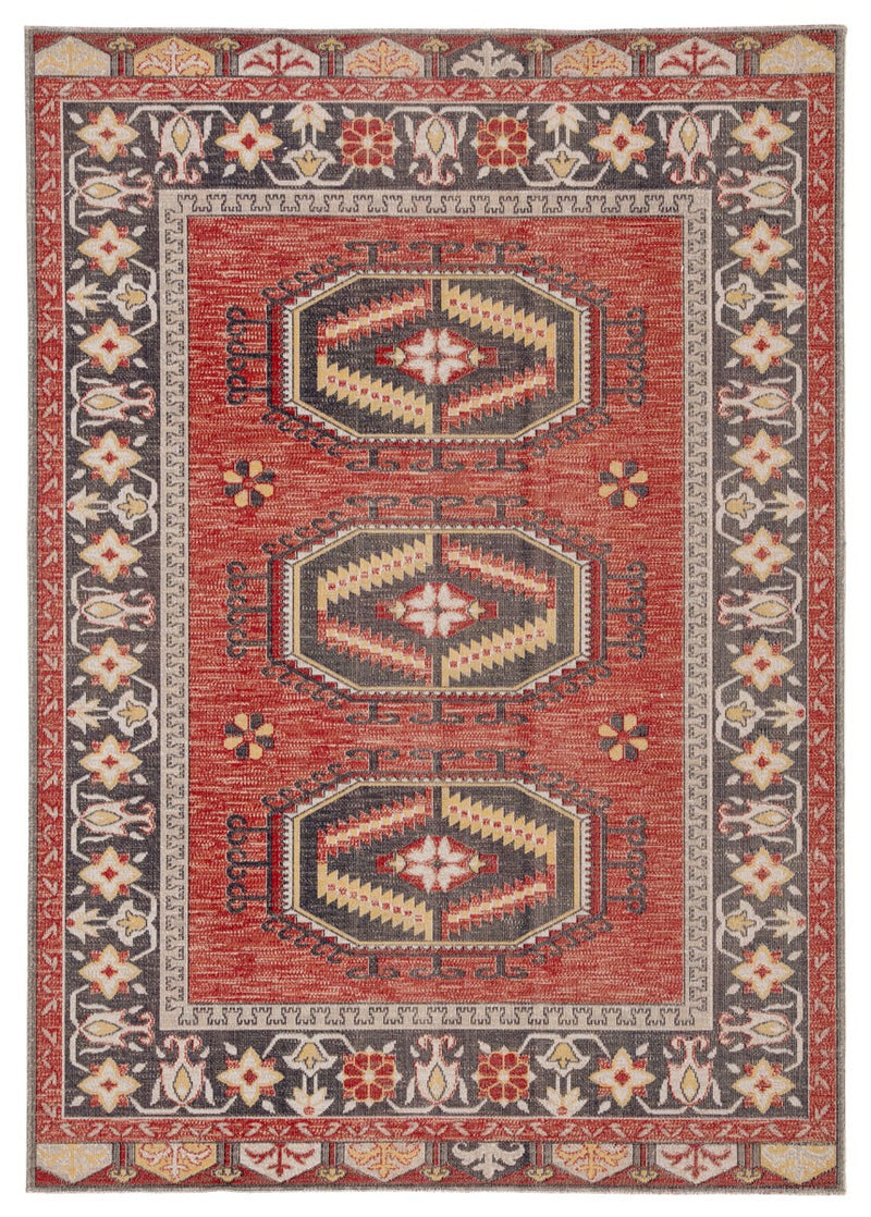 Mikras VIII Area Rug - 8'10" X 12' - Red/Yellow