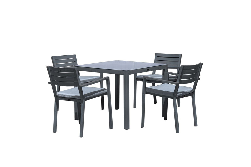 Tavistock 5-Piece Outdoor Dining Set - Charcoal/Grey