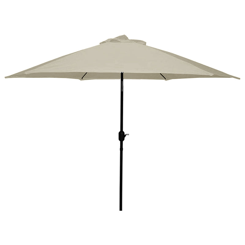 Brolly 9' Crank and Tilt Outdoor Umbrella - Linen