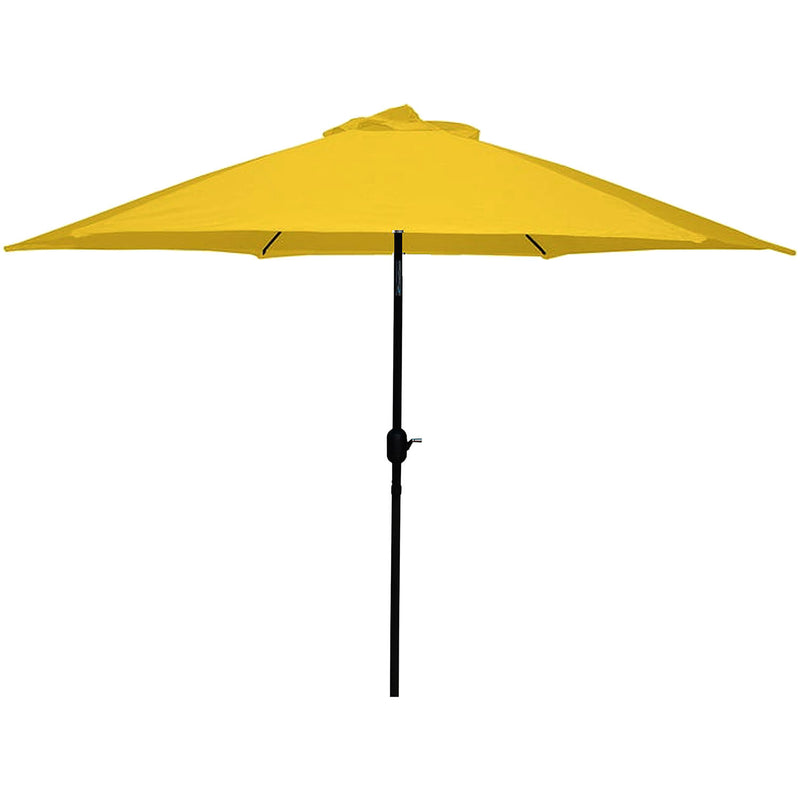 Brolly 9' Crank and Tilt Outdoor Umbrella - Yelllow