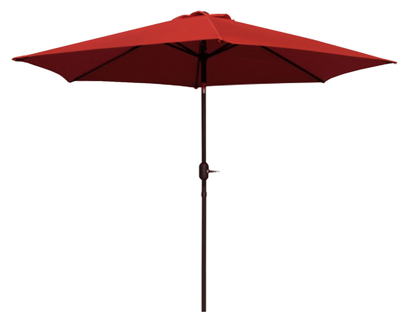 Brolly 7.5' Outdoor Crank Umbrella - Red
