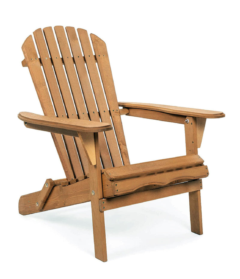 Uila Wood Folding Adirondack Chair  - Natural
