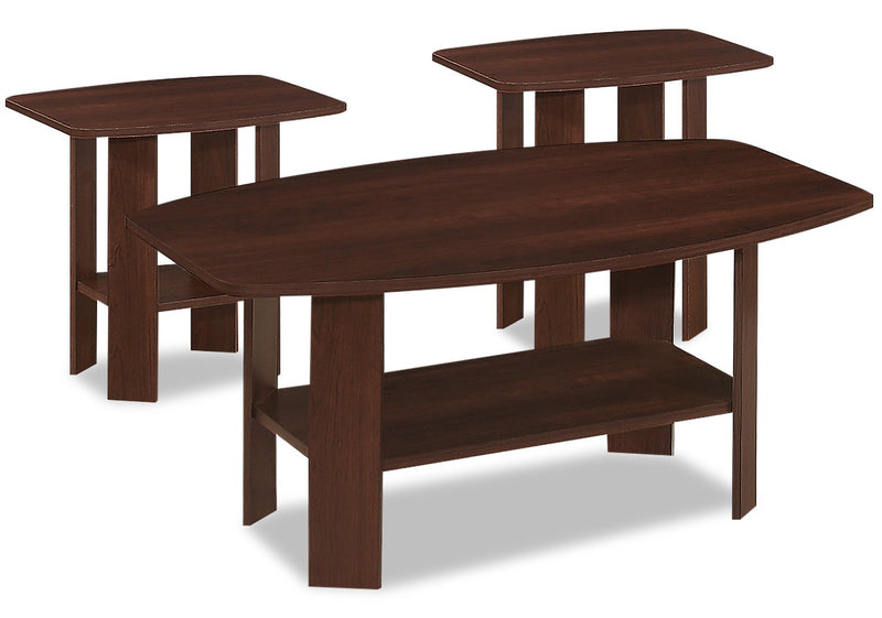 Mondavi 3-Piece Coffee and Two End Tables Package - Cherry