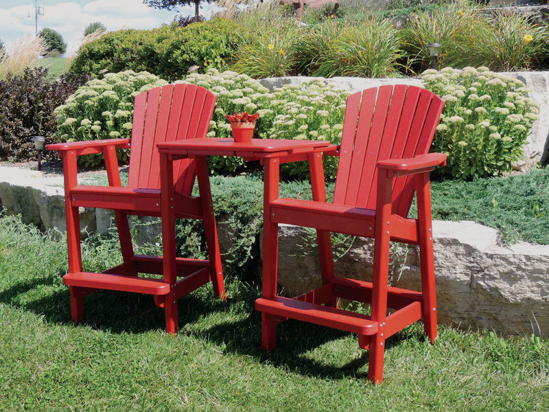 POLY LUMBER Tropical Horizons Bar-Height Chair - Cardinal Red