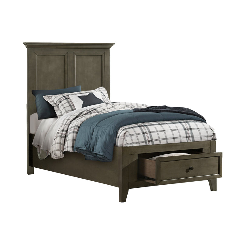 Wendell Twin Storage Bed - Pewter