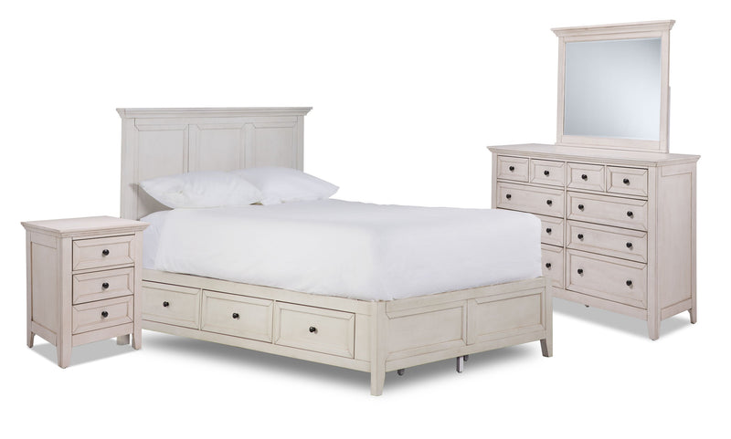 Wendell 7-Piece King Bedroom Set - Antique White