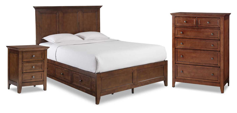 Wendell 5-Piece Twin Panel Bedroom Set - Tuscan