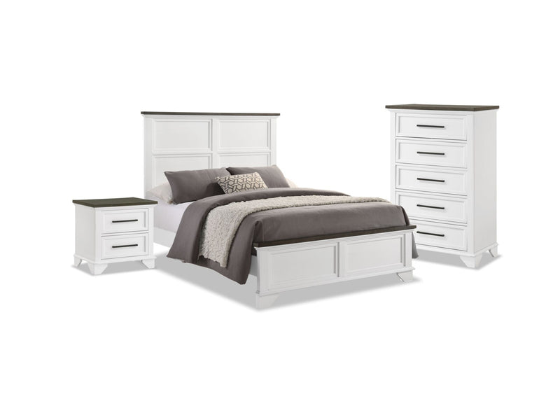 Lyons 5-Piece Full Bedroom Set - White/Grey