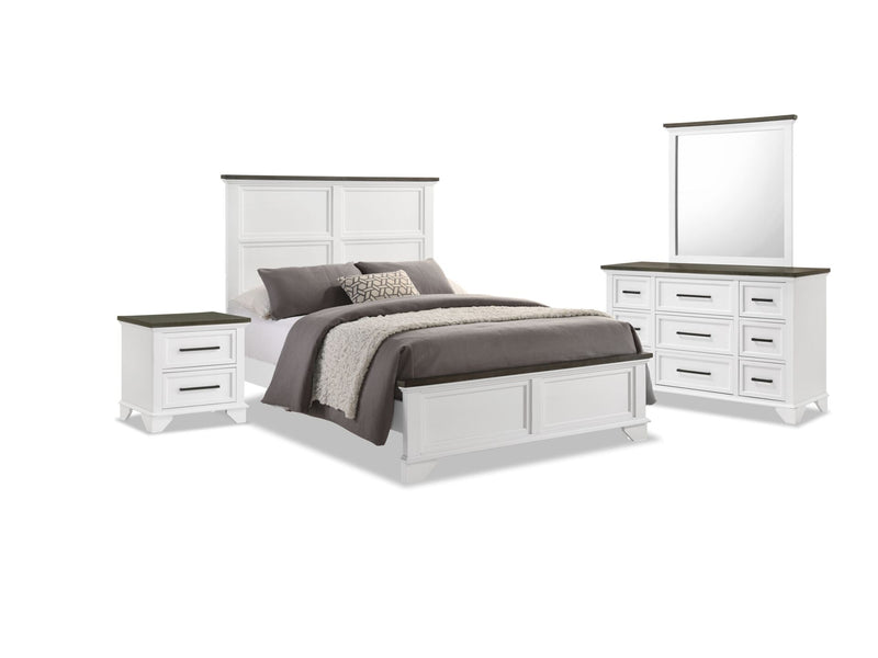 Lyons 6-Piece King Bedroom Set - White/Grey