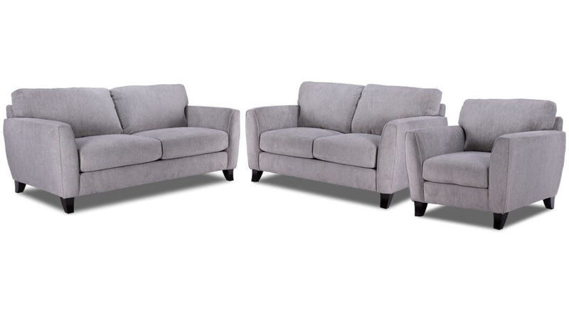 Carlaw Sofa, Loveseat and Chair Set - Pebble