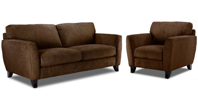 Carlaw Sofa and Chair Set - Latte
