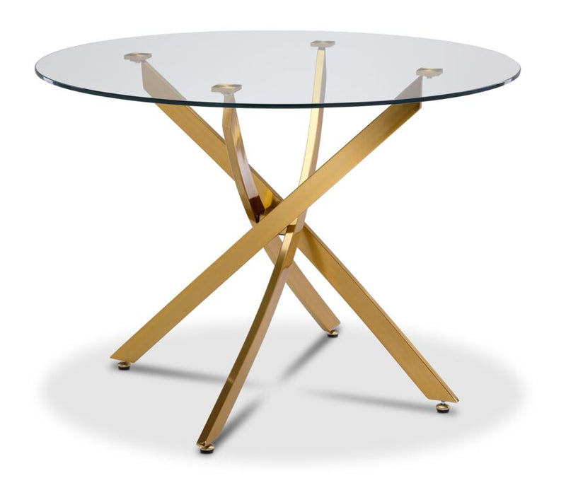 Aldin Round Dining Table - Gold