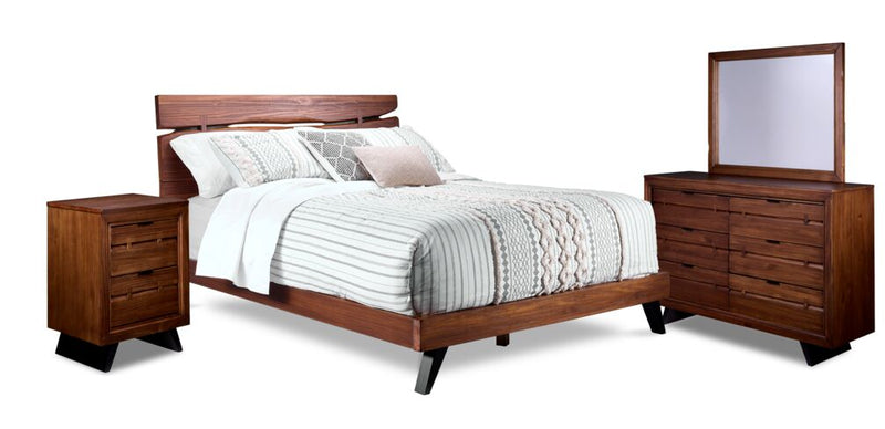 Astrid 6-Piece Full Bedroom Set - Rustic Brown