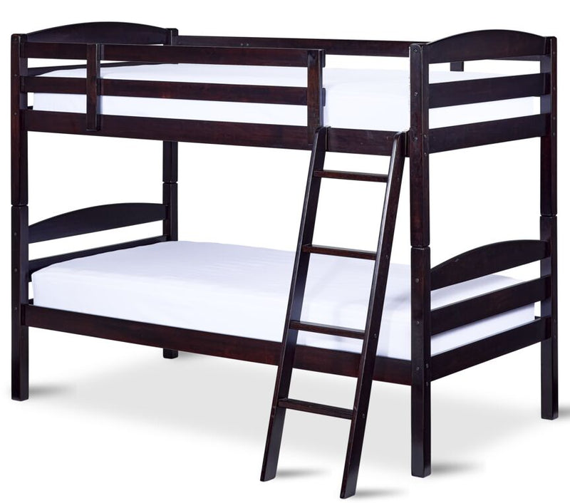 Houlten Twin Bunk Bed - Dark Chocolate