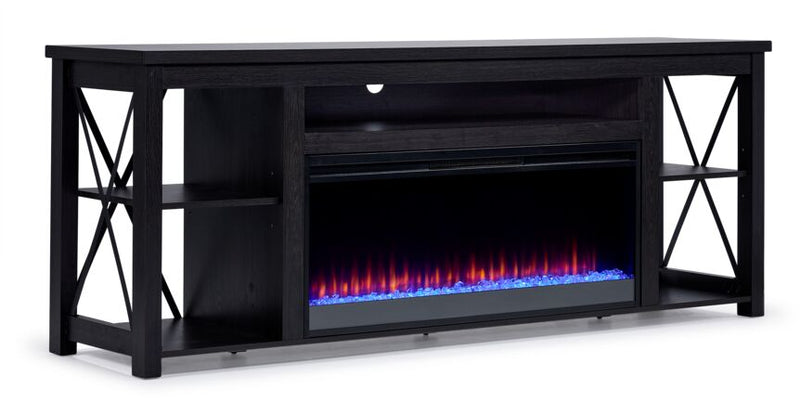 Saybrook 78" Fireplace TV Stand - Grey