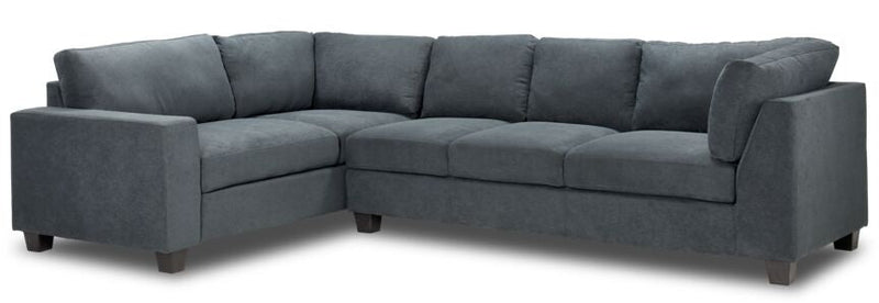 Wanda 2-Piece Sectional with Left Facing Corner Sofa - Dark Grey