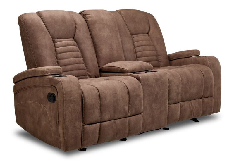 Langsdale Glider Reclining Loveseat- Mocha