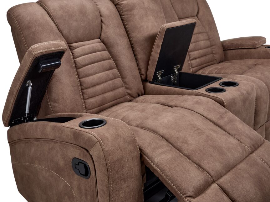 Jamestown motion espresso shop loveseat
