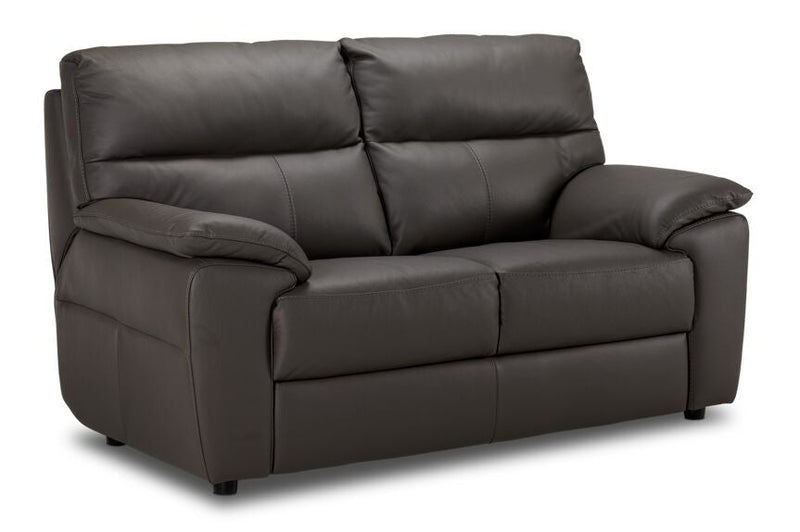 Chicago Leather Loveseat - Grey