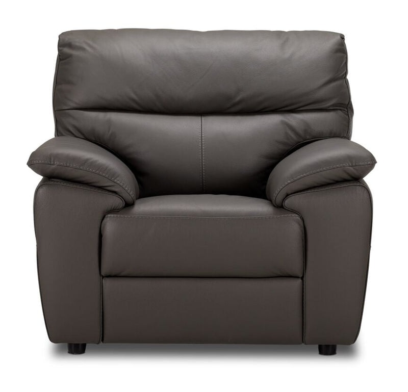 Chicago Leather Chair - Grey | Furniture.ca