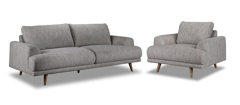 Arlington Sofa and Chair Set- Grey