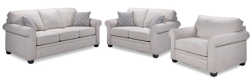 Brayshaw Sofa, Loveseat and Chair and a Half Set - Light Beige